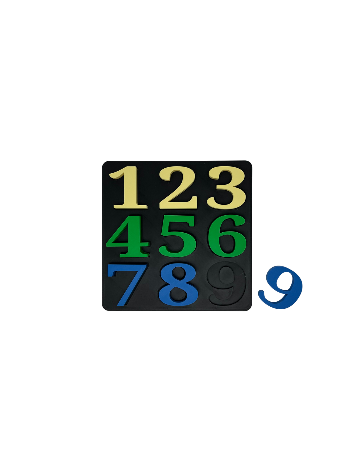 3D Printed Number Matching Puzzle (1–9) – Montessori-Inspired Learning Toy