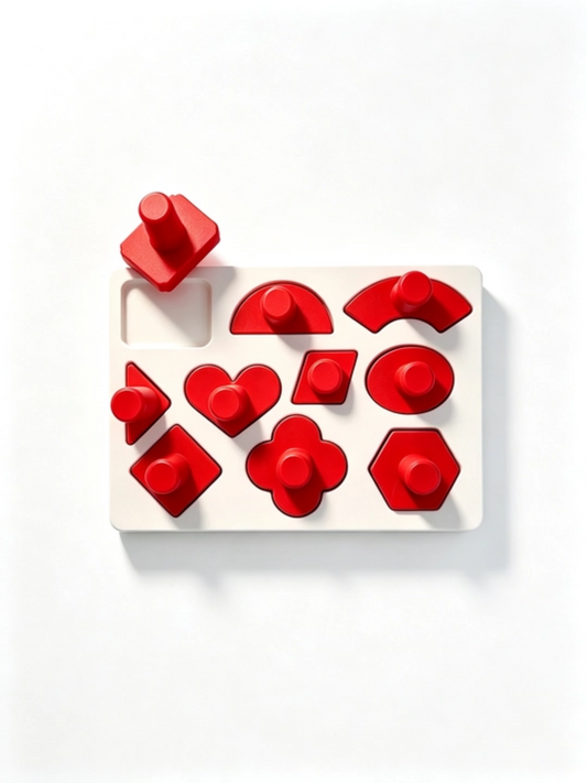 3D Printed Geometric Shape Matching Puzzle – Montessori-Inspired Learning Toy
